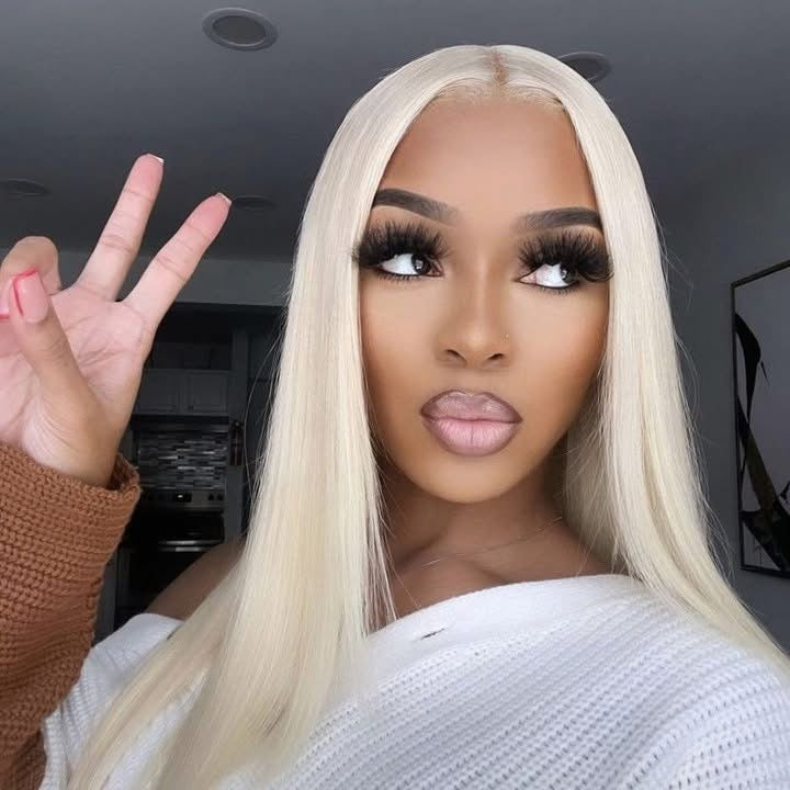 Blonde Straight 13x4 Transparent Lace Front Wig