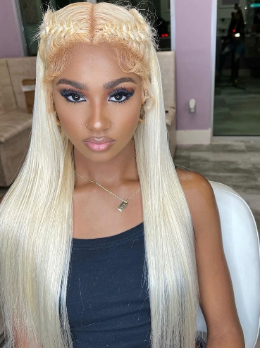 Blonde Straight 13x4 Transparent Lace Front Wig
