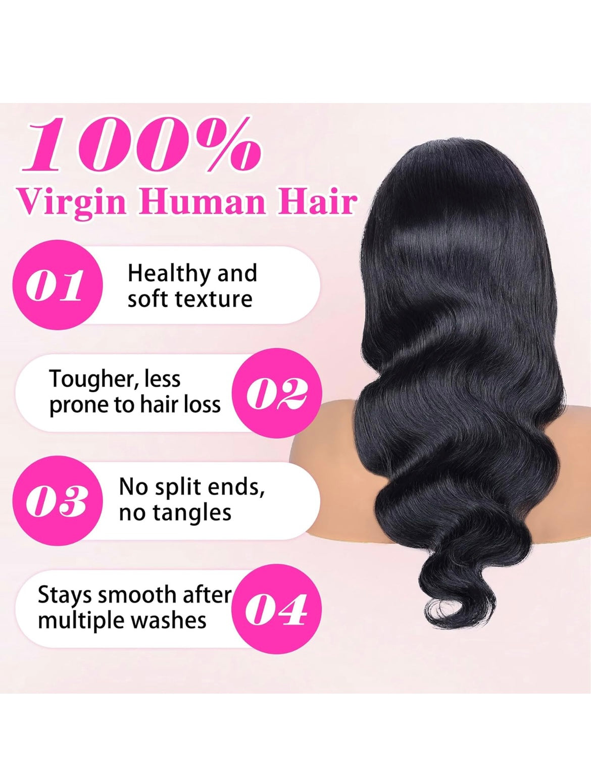 Body Wave 4x4 Transparent Closure Wig
