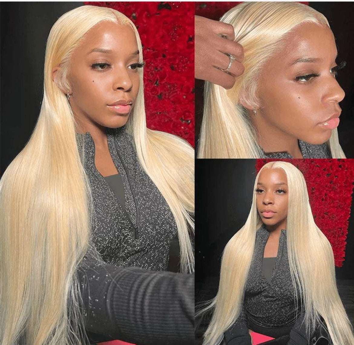 Blonde Straight 13x4 Transparent Lace Front Wig