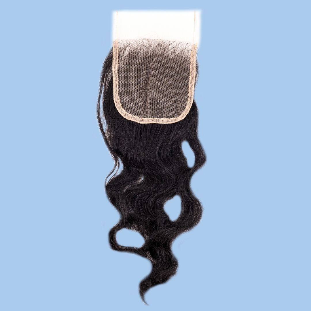 Raw Indian Curly 4x4 Transparent Closure